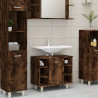 Armario de baño madera contrachapada roble ahumado 60x32x53.5cm 1