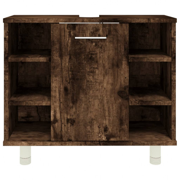 Armario de baño madera contrachapada roble ahumado 60x32x53.5cm M 5