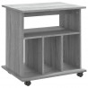 Armario con ruedas madera contrachapada gris Sonoma 60x45x60 cm 2