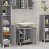 Armario de baño madera contrachapada gris Sonoma 60x32x53.5 cm 3