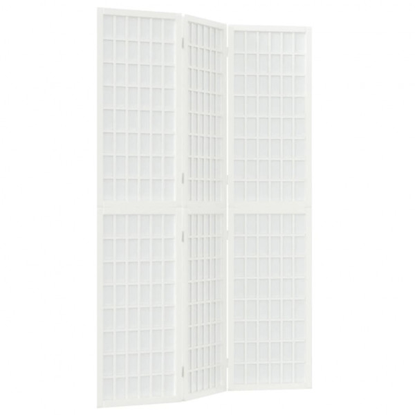 Biombo dobrável com 3 painéis estilo japonês 120x170 cm branco M 2