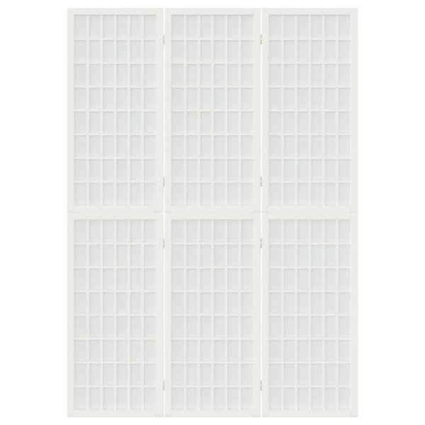 Biombo plegable con 3 paneles estilo japonés blanco 120x170 cm M 3