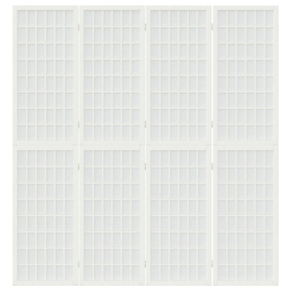 Biombo dobrável com 4 painéis estilo japonês 160x170 cm branco M 3