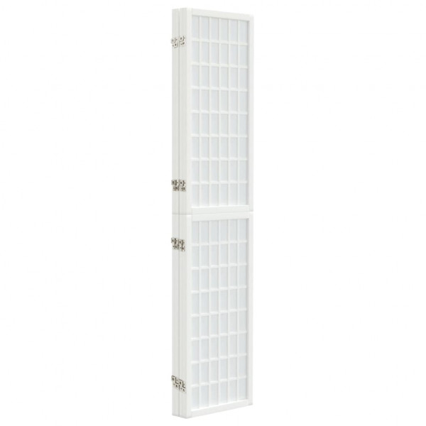 Biombo dobrável com 4 painéis estilo japonês 160x170 cm branco M 4