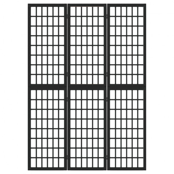 Biombo plegable con 3 paneles estilo japonés negro 120x170 cm M 3