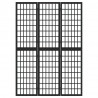 Biombo plegable con 3 paneles estilo japonés negro 120x170 cm 3