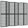 Biombo dobrável com 6 painéis estilo japonês 240x170 cm preto 1