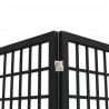 Biombo plegable con 6 paneles estilo japonés negro 240x170 cm 4