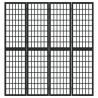 Biombo dobrável com 4 painéis estilo japonês 160x170 cm preto 3