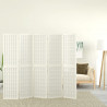 Biombo plegable con 5 paneles estilo japonés blanco 200x170 cm 1
