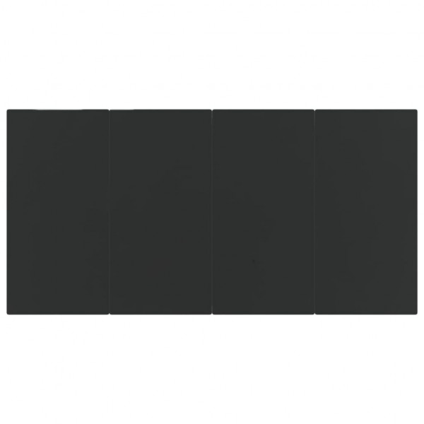 Mesa de jantar para jardim 160x80x74 cm aço/vidro temperado M 5