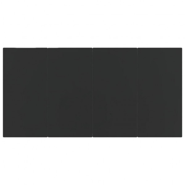 Mesa comedor jardín acero y vidrio templado negro 160x80x74 cm M 5