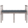 Banco de terciopelo gris oscuro 110x40x70 cm 3