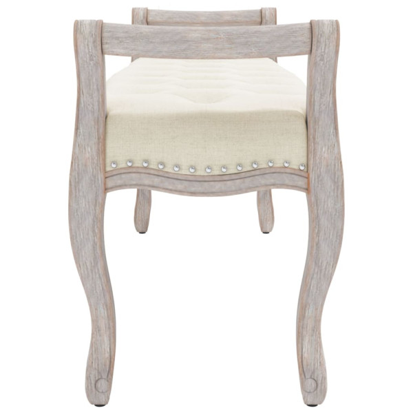 Banco beige lino 110x45x60 cm M 4