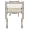 Banco beige lino 110x45x60 cm 4