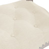 Banco beige lino 110x45x60 cm 5