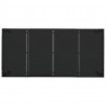 Mesa de jardim com tampo de vidro 190x90x75 cm vime PE preto 5