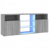 Mueble de TV con luces LED gris Sonoma 120x30x50 cm 2