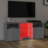 Mueble de TV con luces LED gris Sonoma 120x30x50 cm 3