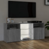 Mueble de TV con luces LED gris Sonoma 120x30x50 cm 5