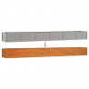 Canteiro de jardim 480x80x45 cm aço corten cor enferrujado 5