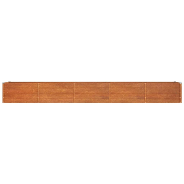Canteiro de jardim 400x80x45 cm aço corten cor enferrujado M 4
