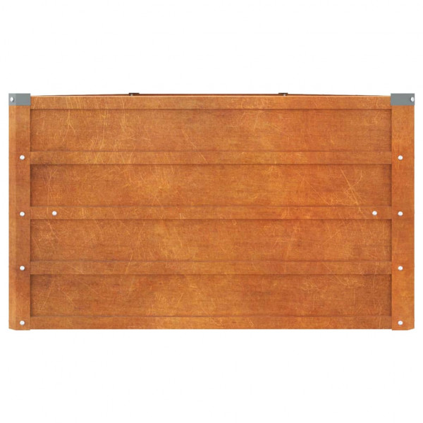 Arriate oxidado de acero corten 400x80x45 cm M 5