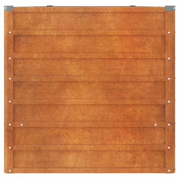 Arriate oxidado de acero corten 400x80x77 cm M 5