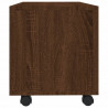 Mueble TV ruedas madera contrachapada roble marrón 90x35x35 cm 5