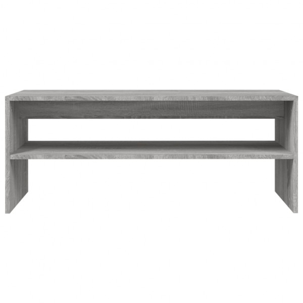 Mesa de centro madera contrachapada gris Sonoma 100x40x40 cm M 4