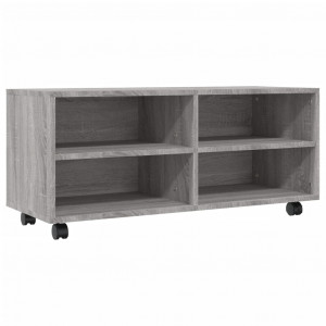 Móvel de TV com rodas 90x35x35cm derivados madeira cinza sonoma H