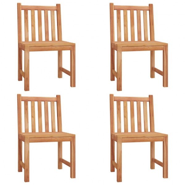 Juego de comedor para jardín 5 piezas madera maciza de teca M 4