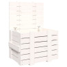 Caja de almacenaje madera maciza de pino blanca 58x40.5x42 cm 2