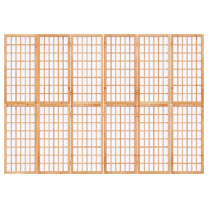 Biombo plegable con 6 paneles estilo japonés 240x170 cm H