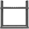 Suporte para lenha 110x35x108.5 cm pinho maciço cinza 5