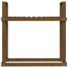 Suporte para lenha 110x35x108.5 cm pinho maciço castanho mel 5