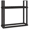 Suporte para lenha 110x35x108.5 cm pinho maciço preto 2