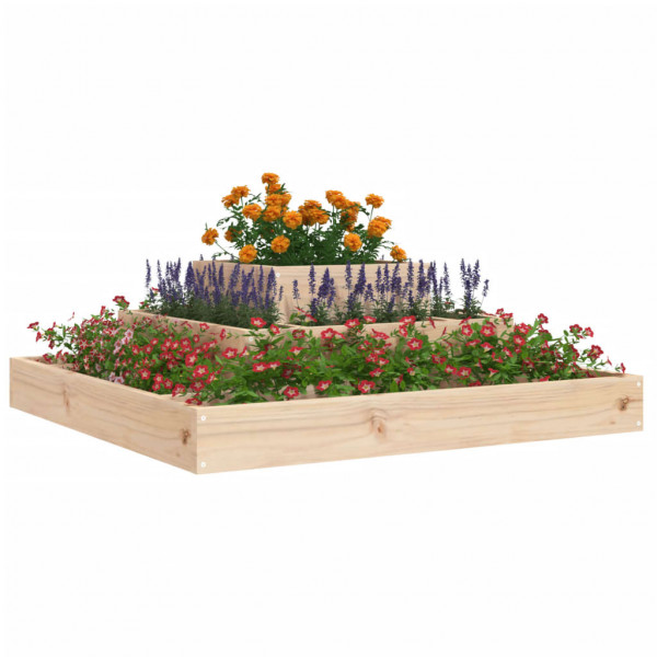 Jardinera de madera maciza de pino 80x80x27 cm M 3