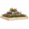 Jardinera de madera maciza de pino 80x80x27 cm 3