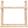 Leñero de madera maciza de pino 110x35x108.5 cm 5