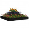 Jardinera de madera maciza de pino negro 80x80x27 cm 3