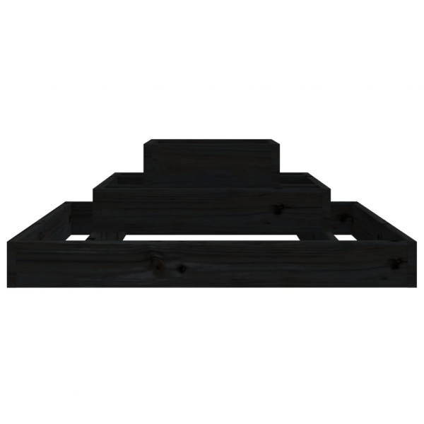 Jardinera de madera maciza de pino negro 80x80x27 cm M 5