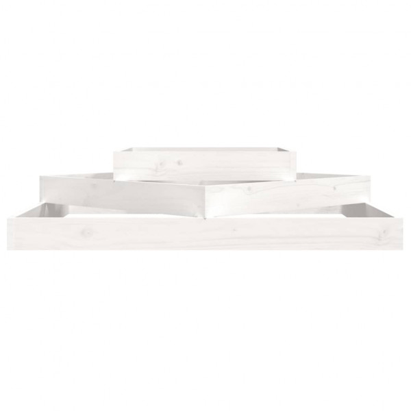 Jardinera madera maciza de pino blanco 112x112x27 cm M 4