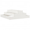 Jardinera de madera maciza de pino blanco 80x80x27 cm 2