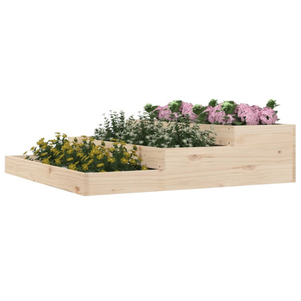 Jardinera de madera maciza de pino 107x107x27 cm M 3