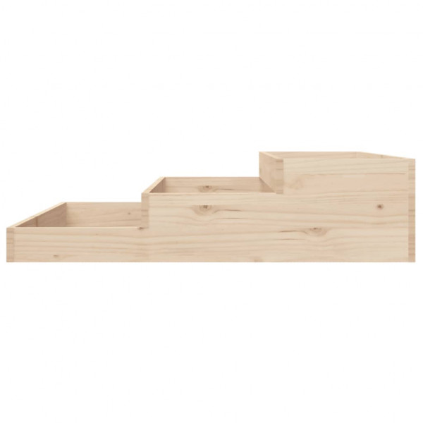 Jardinera de madera maciza de pino 107x107x27 cm M 5