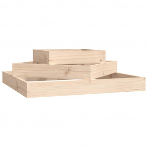 Jardinera de madera maciza de pino 83x83x27 cm H