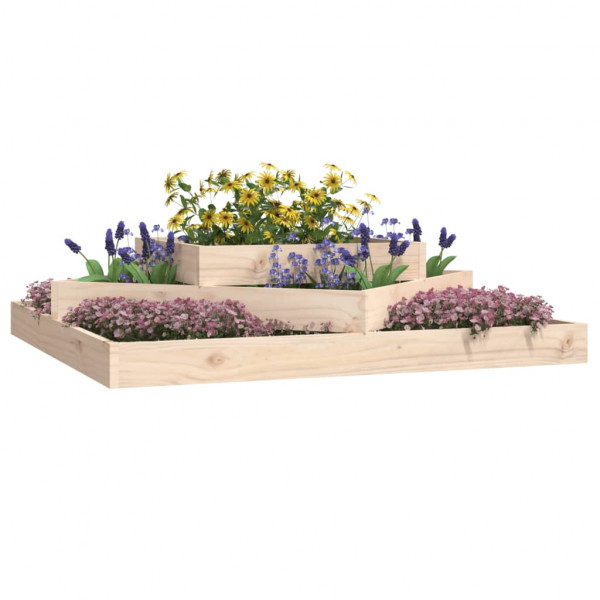 Jardinera de madera maciza de pino 112x112x27 cm M 3