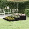Jardinera madera maciza de pino negro 107x107x27 cm 1