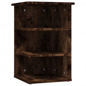 Mueble auxiliar madera contrachapada roble ahumado 35x35x55 cm H